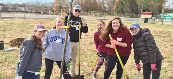 Kennedy Middle School Planting Trees Charlotte Nonprofit