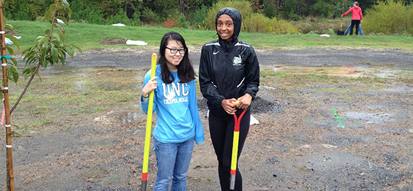 Winget Park Elementary School Planting Trees Charlotte Nonprofit